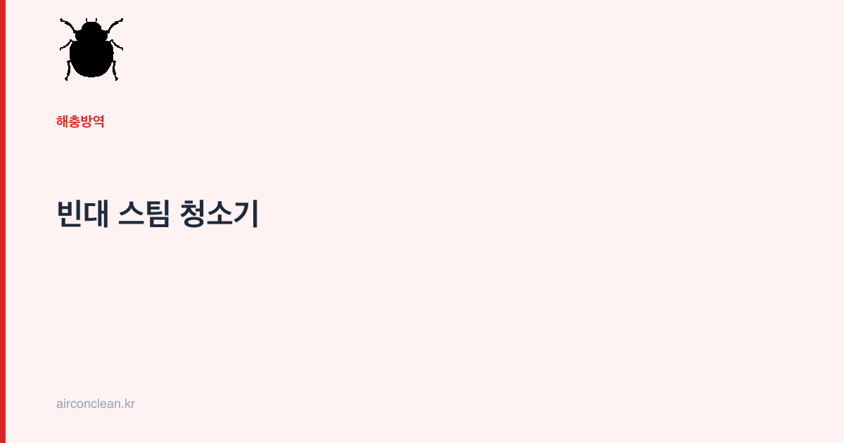 빈대 스팀 청소기